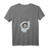 Damen Faultier Astronaut T-Shirt - Lustiges V-Ausschnitt Shirt mit klassischem Schnitt, leicht und bequem