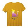 Non-Binary Pride T-Shirt mit Astronomie und Katze - Buntes Design in Pride-Flaggenfarben für LGBTQ+ Community