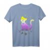 Non-Binary Pride T-Shirt mit Astronomie und Katze - Buntes Design in Pride-Flaggenfarben für LGBTQ+ Community