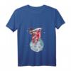Damen Astronaut im Weltall T-Shirt mit V-Ausschnitt - Perfekt für Weltraumfans, Astronomie-Enthusiasten & als Geschenk zu Weihnachten & Geburtstag