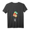 Astronaut Planeten Ballons Weltall T-Shirt mit V-Ausschnitt – Lustiges Design für Raumfahrt- und Astronomie-Fans