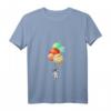 Astronaut Planeten Ballons Weltall T-Shirt mit V-Ausschnitt – Lustiges Design für Raumfahrt- und Astronomie-Fans