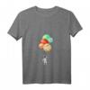 Astronaut Planeten Ballons Weltall T-Shirt mit V-Ausschnitt – Lustiges Design für Raumfahrt- und Astronomie-Fans