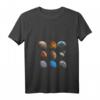 Damen Sonnensystem Planeten Astronomie Astrophysik T-Shirt mit V-Ausschnitt – Perfektes Geschenk für Weltraum- und Wissenschaftsbegeisterte