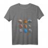Damen Sonnensystem Planeten Astronomie Astrophysik T-Shirt mit V-Ausschnitt – Perfektes Geschenk für Weltraum- und Wissenschaftsbegeisterte