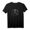 Atheismus Symbol Langarmshirt im Stil von da Vinci mit Vitruvian Mann – Geschenk für Atheisten, Humanisten und Skeptiker