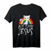 Nicht heute Jesus Anti Christ Satan Katzen T-Shirt – Gothic, Paranormal & Atheist Design für Fans von Death Metal, Satanismus & Verborgenem