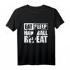 Essen Schlafen Handball T-Shirt – Geschenk für Handballer, Trainer & Fans, Ideal zu Weihnachten & Geburtstag