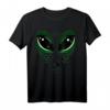 Grünes Alien-Eyes Area-51 Halloween-Kostüm - Gruseliges Alien T-Shirt für Kinder und Erwachsene, perfekt für Partys und Süßes-oder-Saures
