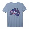Australien Karte Reisen T-Shirt mit Koalas, Kängurus & Strandwellen – Perfektes Geschenk für Australien-Fans, Reisende & Familie