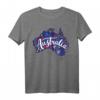 Australien Karte Reisen T-Shirt mit Koalas, Kängurus & Strandwellen – Perfektes Geschenk für Australien-Fans, Reisende & Familie