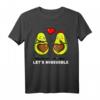 Avocado Paar Vegan Vegetarier Let's Avocuddle T-Shirt - Romantisches und humorvolles Partner-Shirt für Vegane und Vegetarische Paare