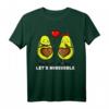 Avocado Paar Vegan Vegetarier Let's Avocuddle T-Shirt - Romantisches und humorvolles Partner-Shirt für Vegane und Vegetarische Paare