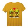 Avocado Paar Vegan Vegetarier Let's Avocuddle T-Shirt - Romantisches und humorvolles Partner-Shirt für Vegane und Vegetarische Paare