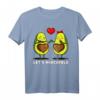 Avocado Paar Vegan Vegetarier Let's Avocuddle T-Shirt - Romantisches und humorvolles Partner-Shirt für Vegane und Vegetarische Paare