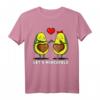 Avocado Paar Vegan Vegetarier Let's Avocuddle T-Shirt - Romantisches und humorvolles Partner-Shirt für Vegane und Vegetarische Paare