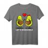 Avocado Paar Vegan Vegetarier Let's Avocuddle T-Shirt - Romantisches und humorvolles Partner-Shirt für Vegane und Vegetarische Paare