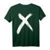 X Symbol Pinselstriche T-Shirt mit Kreuz-Backprint – Religiöses Christen-Shirt für Glaube und Geschenk