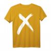 X Symbol Pinselstriche T-Shirt mit Kreuz-Backprint – Religiöses Christen-Shirt für Glaube und Geschenk