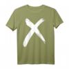 X Symbol Pinselstriche T-Shirt mit Kreuz-Backprint – Religiöses Christen-Shirt für Glaube und Geschenk