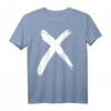 X Symbol Pinselstriche T-Shirt mit Kreuz-Backprint – Religiöses Christen-Shirt für Glaube und Geschenk