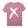 X Symbol Pinselstriche T-Shirt mit Kreuz-Backprint – Religiöses Christen-Shirt für Glaube und Geschenk