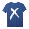 X Symbol Pinselstriche T-Shirt mit Kreuz-Backprint – Religiöses Christen-Shirt für Glaube und Geschenk