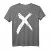 X Symbol Pinselstriche T-Shirt mit Kreuz-Backprint – Religiöses Christen-Shirt für Glaube und Geschenk