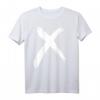 X Symbol Pinselstriche T-Shirt mit Kreuz-Backprint – Religiöses Christen-Shirt für Glaube und Geschenk