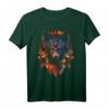 Wolf Herbst Blätter | Kunst Tier Motiv Wolf T-Shirt – Perfekt für Tierliebhaber, Naturfreunde und Wolfsfans