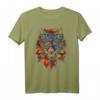 Wolf Herbst Blätter | Kunst Tier Motiv Wolf T-Shirt – Perfekt für Tierliebhaber, Naturfreunde und Wolfsfans