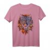 Wolf Herbst Blätter | Kunst Tier Motiv Wolf T-Shirt – Perfekt für Tierliebhaber, Naturfreunde und Wolfsfans
