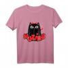 Katzen T-Shirt mit Lucifer Teufel Motiv – Süßes Katzenpfoten Satan Spruch Outfit für Katzenliebhaber, Mamas & Dämonen-Fans