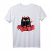Katzen T-Shirt mit Lucifer Teufel Motiv – Süßes Katzenpfoten Satan Spruch Outfit für Katzenliebhaber, Mamas & Dämonen-Fans