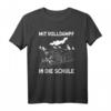 Mit Volldampf in die Schule - Lustiges Zug Einschulung T-Shirt für Erstklässler und Zug Fan Kinder