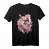 Eule Kirschblüten Kunstwerk T-Shirt – Tierliebe & Naturmotive für Eulenfans und Tierfreunde