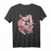 Eule Kirschblüten Kunstwerk T-Shirt – Tierliebe & Naturmotive für Eulenfans und Tierfreunde