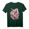 Eule Kirschblüten Kunstwerk T-Shirt – Tierliebe & Naturmotive für Eulenfans und Tierfreunde