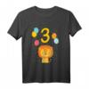 Kinder 3. Geburtstag Löwe T-Shirt - Niedliches Dschungel Motiv für Jungen und Mädchen, perfektes Geschenk für den großen Tag