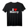 Ich liebe Heart Harry T-Shirt – Zeigen Sie Ihre Liebe zu Harry Potter in weißer Textversion