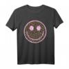Trendiges Retro Smiley-Gesicht T-Shirt in Rosa mit Leopardenmuster für Jungen und Mädchen – Originelle Mode für Schule, Freizeit & Geschenke
