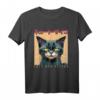 Japanese Anime & Manga Psycho Cat Cyberpunk T-Shirt - Futuristisches Glitch Art für Streetwear, Y2K, Grunge & Alternative Fans
