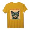 Japanese Anime & Manga Psycho Cat Cyberpunk T-Shirt - Futuristisches Glitch Art für Streetwear, Y2K, Grunge & Alternative Fans