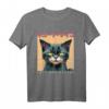 Japanese Anime & Manga Psycho Cat Cyberpunk T-Shirt - Futuristisches Glitch Art für Streetwear, Y2K, Grunge & Alternative Fans