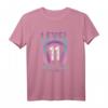 Mädchen Gamerin Level 11 Geburtstagsshirt - Zockerin T-Shirt mit Gaming Headset Motiv für den 11. Geburtstag, ideales Geschenk für junge Zockerinnen