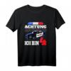 Kinder Polizei T-Shirt zum 4. Geburtstag - Lustiges Geschenk für Jungen mit Polizeiauto und Sirene