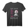 Eat Sleep K-Pop Repeat KPop Pandabären Musik T-Shirt – Niedliches Fan-Shirt für Mädchen und Frauen