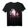 Kinder 6. Geburtstag Mädchen Pferd & Einhorn T-Shirt - Perfekt für Geburtstagsfeiern, Pferde-Party & Pferdeliebhaberinnen
