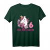 Kinder 6. Geburtstag Mädchen Pferd & Einhorn T-Shirt - Perfekt für Geburtstagsfeiern, Pferde-Party & Pferdeliebhaberinnen