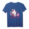 Kinder 6. Geburtstag Mädchen Pferd & Einhorn T-Shirt - Perfekt für Geburtstagsfeiern, Pferde-Party & Pferdeliebhaberinnen